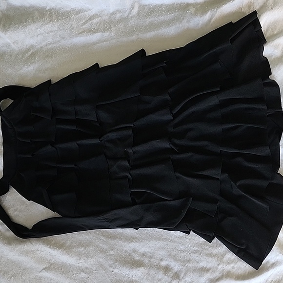 WHBM Ruffled black halter top, size S. - Picture 5 of 5